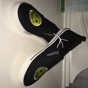 Black slide on shoes